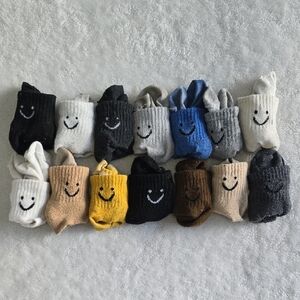 Smiley Face Kids Crew Socks Set - Multicolor [14 Pair]